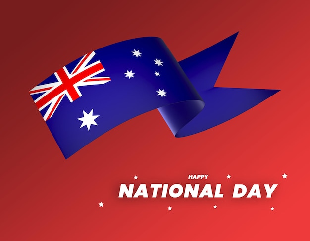 PSD nastro banner psd per la festa dell'indipendenza nazionale dell'elemento bandiera dell'australia