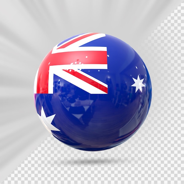 PSD icona della bandiera dell'australia 3d render