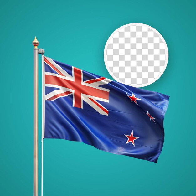 PSD australian flag with pole