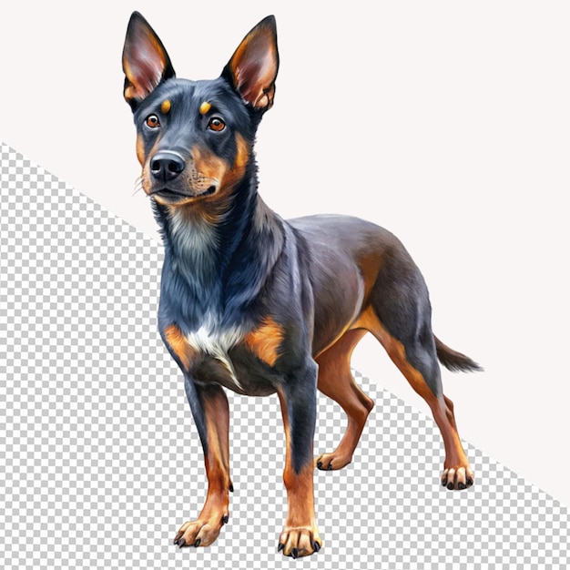 PSD australian kelpie dog on transparent background