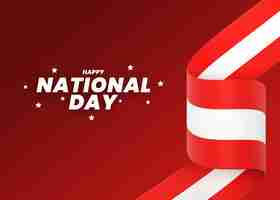 PSD austria flag design national independence day banner editable text and background