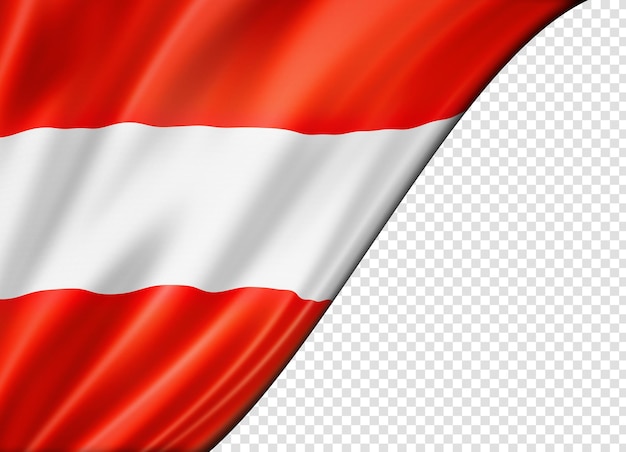 PSD austrian flag isolated on white banner