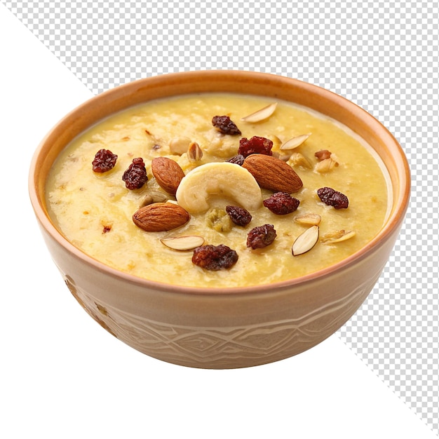 Authentieke Kheer in een schaal geïsoleerd op doorzichtige achtergrond png