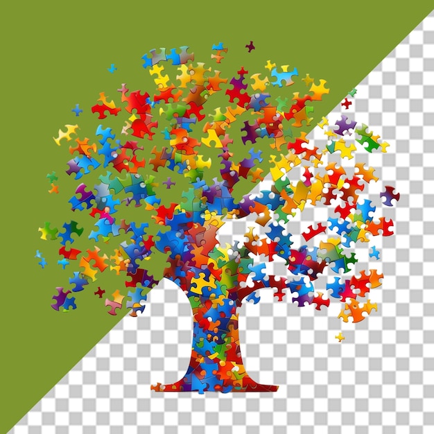 PSD autism awareness day png illustration