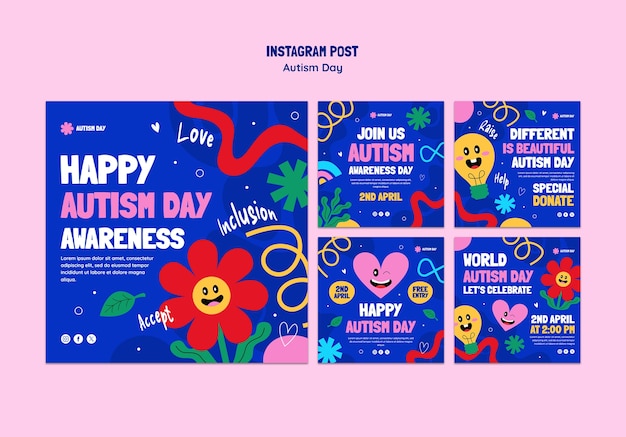 PSD autism day celebration  instagram posts