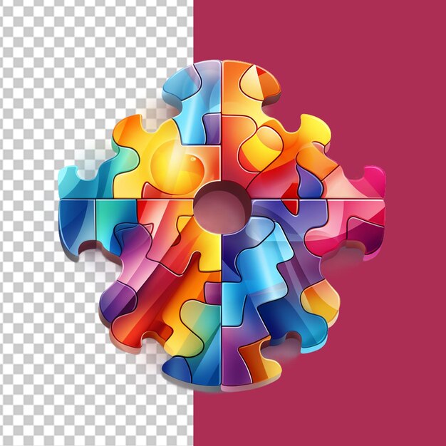 PSD autism day png illustration