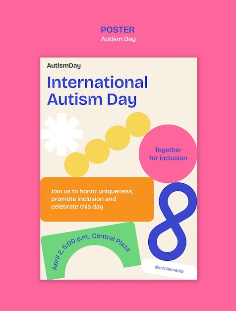 Autism day  template design