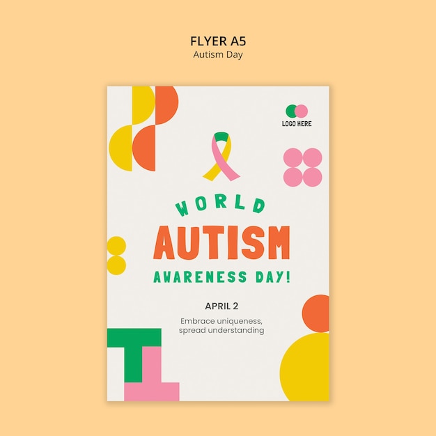 PSD autism day  template design