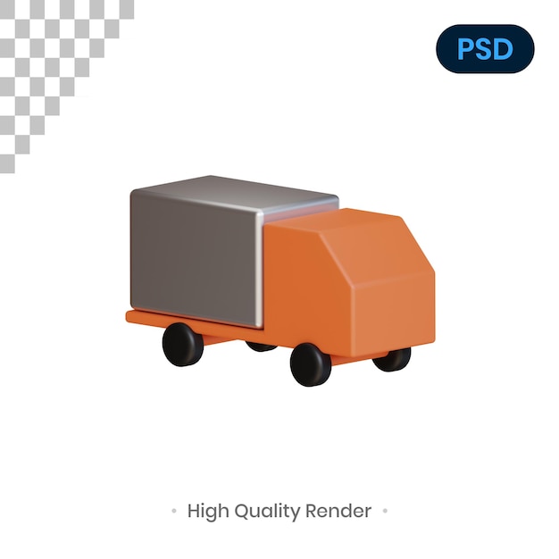 PSD auto 3d render illustratie premium psd