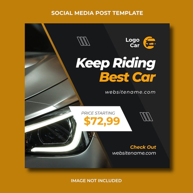 Auto automotive social media instagram post bewerkbare sjabloon