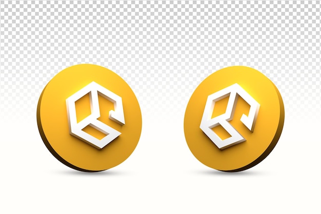 auto cryptocurrency coin 3d rendering collections