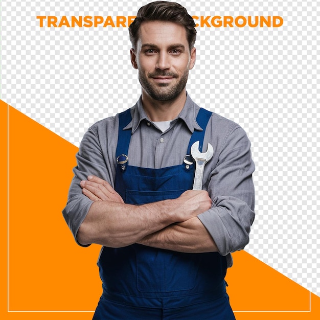 Auto-mechanisch houdgereedschap met doorzichtige achtergrond
