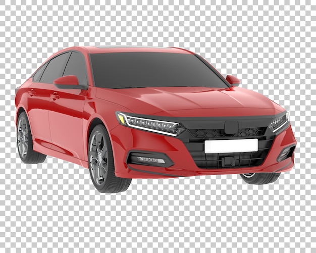 PSD auto op transparante achtergrond 3d-rendering illustratie