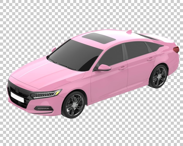 Auto op transparante achtergrond 3d-rendering illustratie