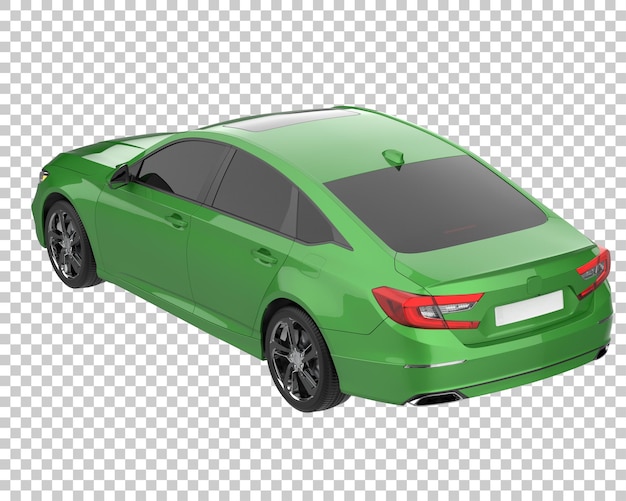 Auto op transparante achtergrond 3d-rendering illustratie