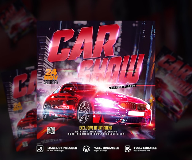 PSD auto show flyer template