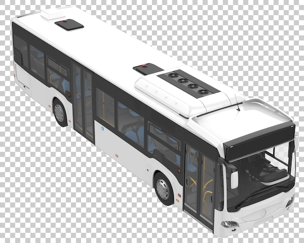 PSD autobus miejski na przezroczystym tle ilustracja renderowania 3d