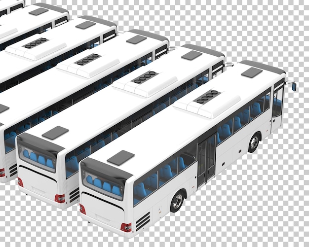 PSD autobus miejski na przezroczystym tle ilustracja renderowania 3d