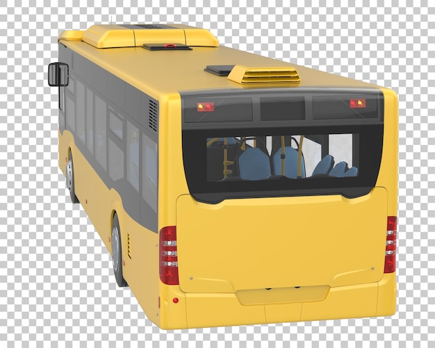 PSD autobus na białym tle na przezroczystym tle ilustracja renderowania 3d