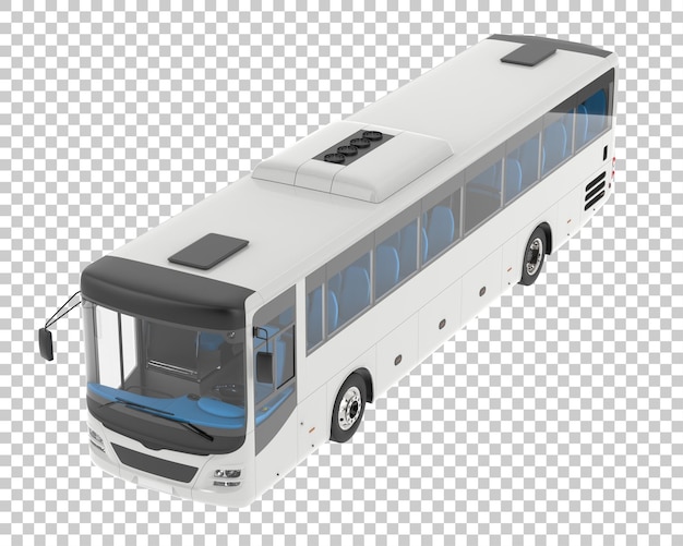 PSD autobus na białym tle na przezroczystym tle ilustracja renderowania 3d