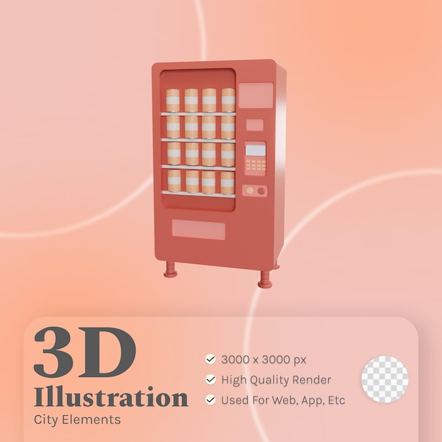 PSD automaat illustratie 3d