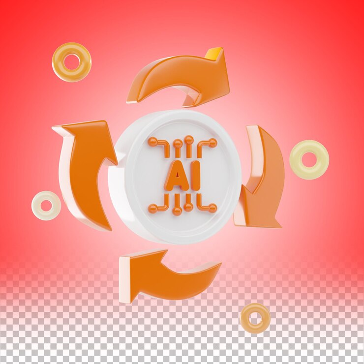 PSD automation 3d icon and illustration