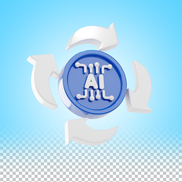 PSD automation 3d icon and illustration