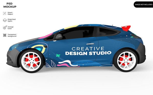 PSD automodel voor branding en reclame