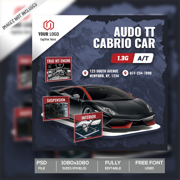 PSD automotive car sale instagram post template