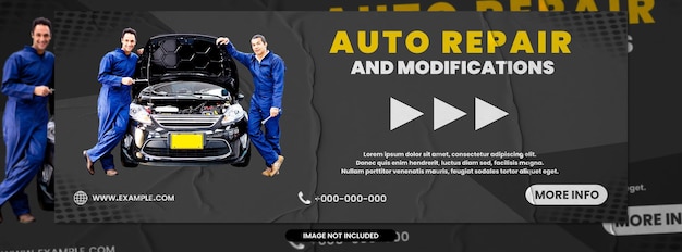 PSD automotive services facebook banner cover