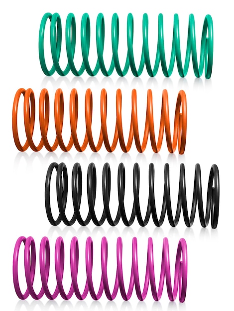 Automotive suspension springs transparent background