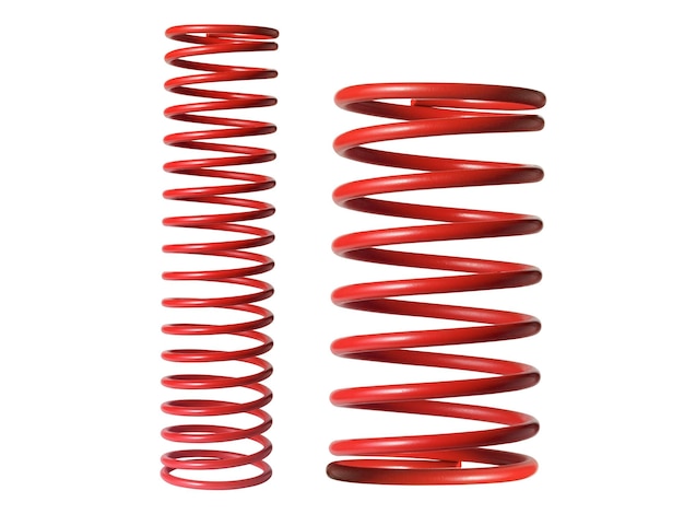 PSD automotive suspension springs transparent background