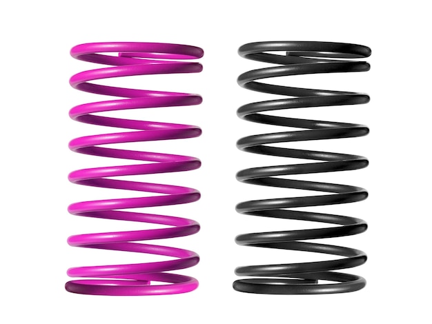 PSD automotive suspension springs transparent background