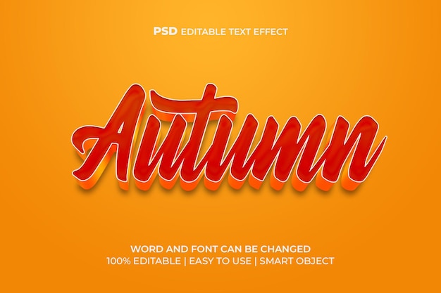 Autumn 3d editable text effect