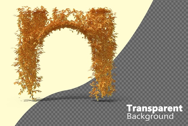 Autumn decoration isolated on a transparent background