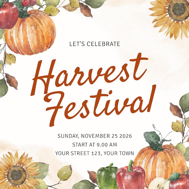 Autumn Harvest Festival Template