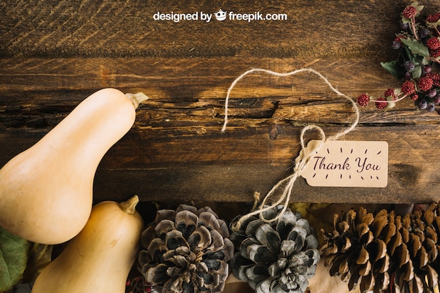 autumn mockup with pumpkins