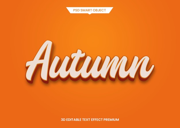 autumn orange modern text effect