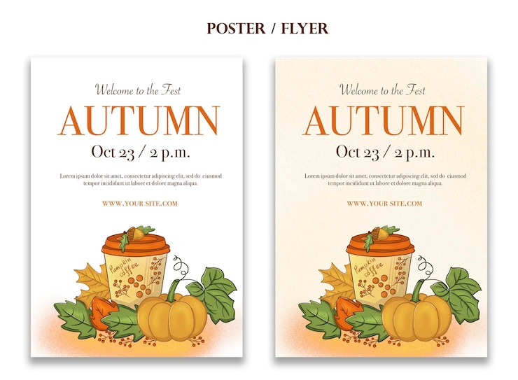 PSD autumn poster flyer