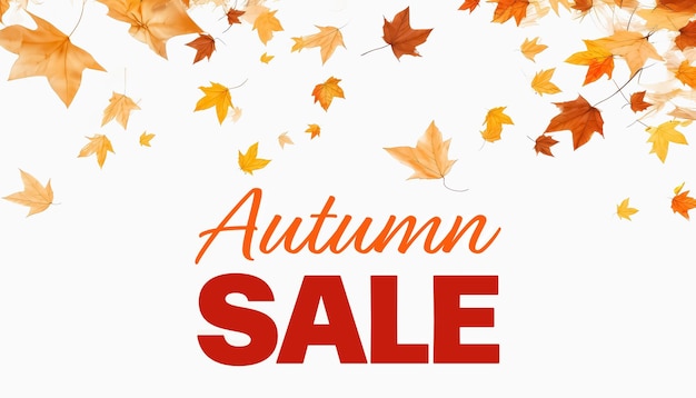 Autumn sale banner template for advertising