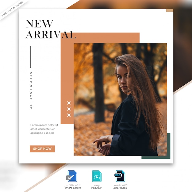 Saldi autunnali instagram post template premium psd premium psd