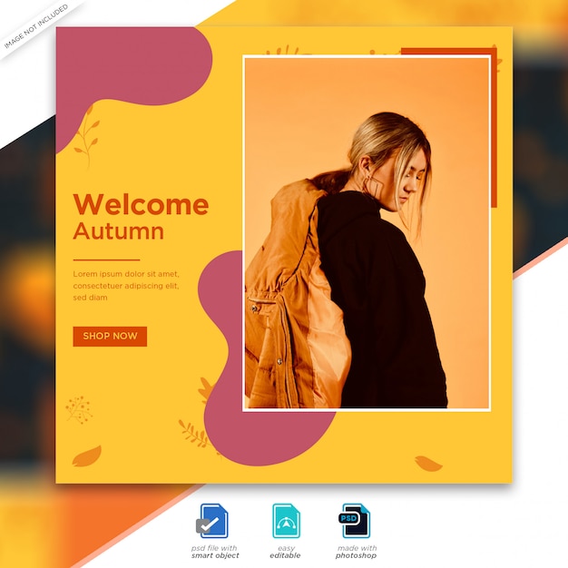 PSD autumn sale instagram post template