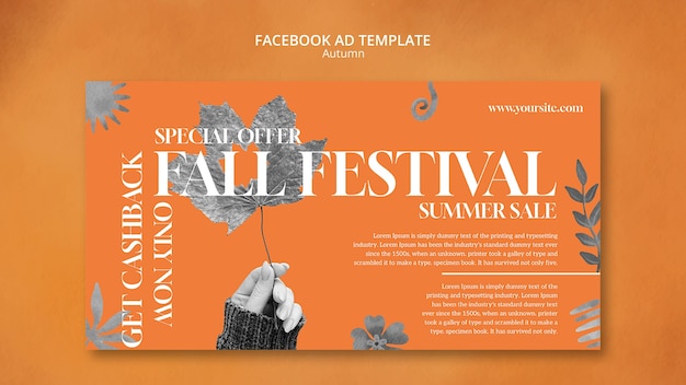 PSD autumn season facebook template