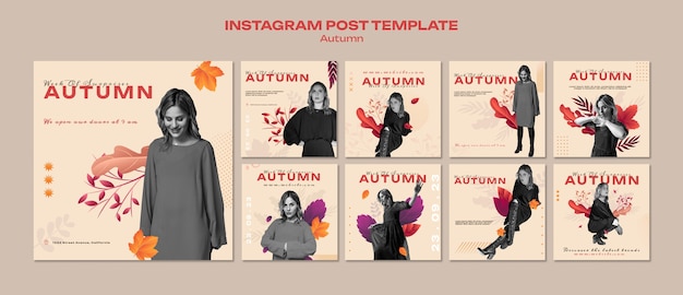 Autumn season  instagram posts