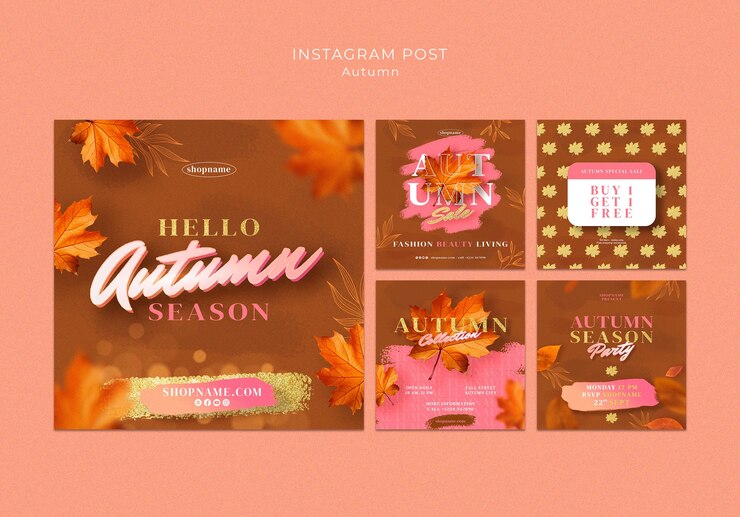 PSD autumn season template