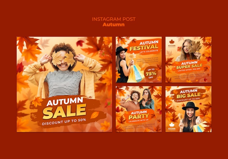 PSD autumn season template