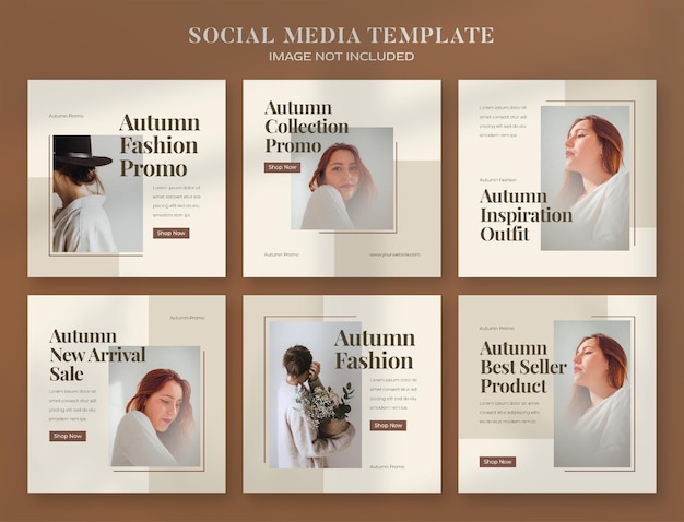 Banner di social media autunnale e modello di post di instagram