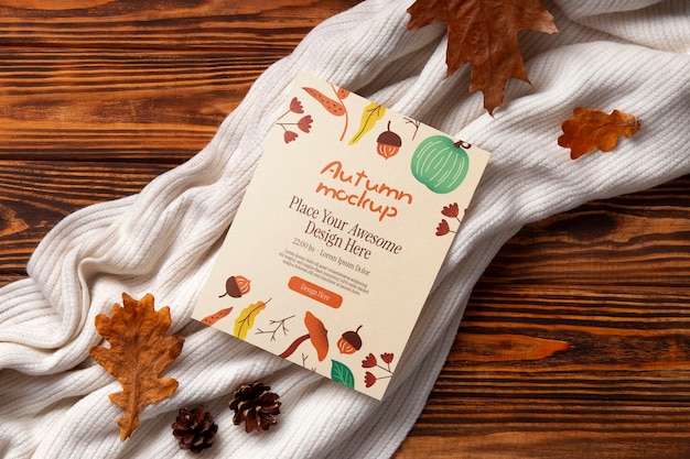 autumn still life mockup
