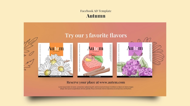 PSD autumn template design