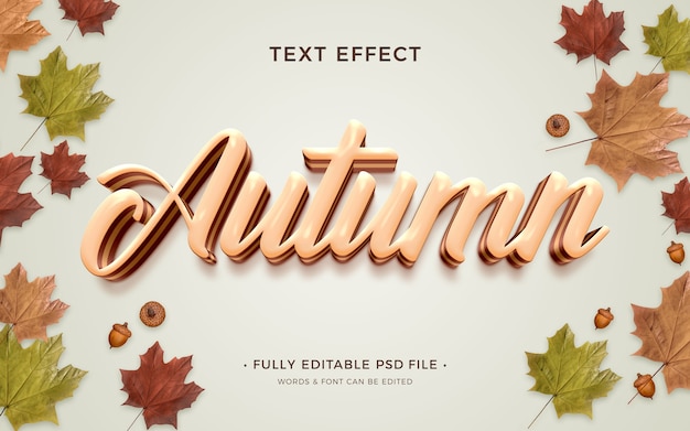 PSD autumn text effect